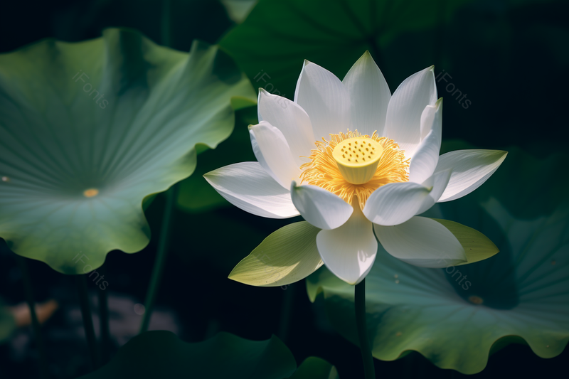 白色荷花黄色的花蕊清新背景图,高清,摄影图,摄影图片,图片大全,摄影图免费下载